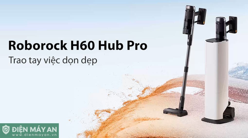 Máy hút bụi cầm tay Roborock H60 Hub Pro - Đen